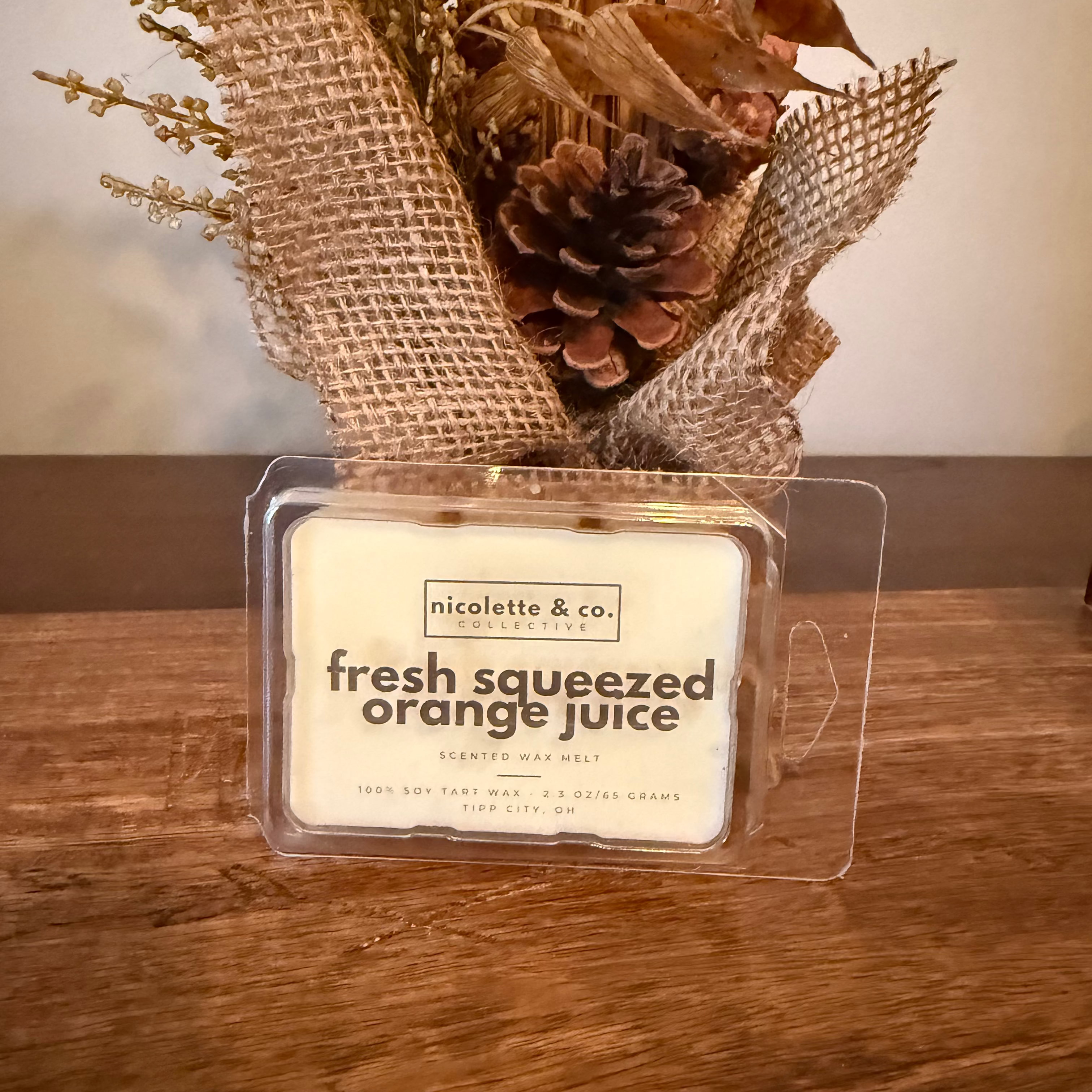 fresh squeezed orange juice wax melt