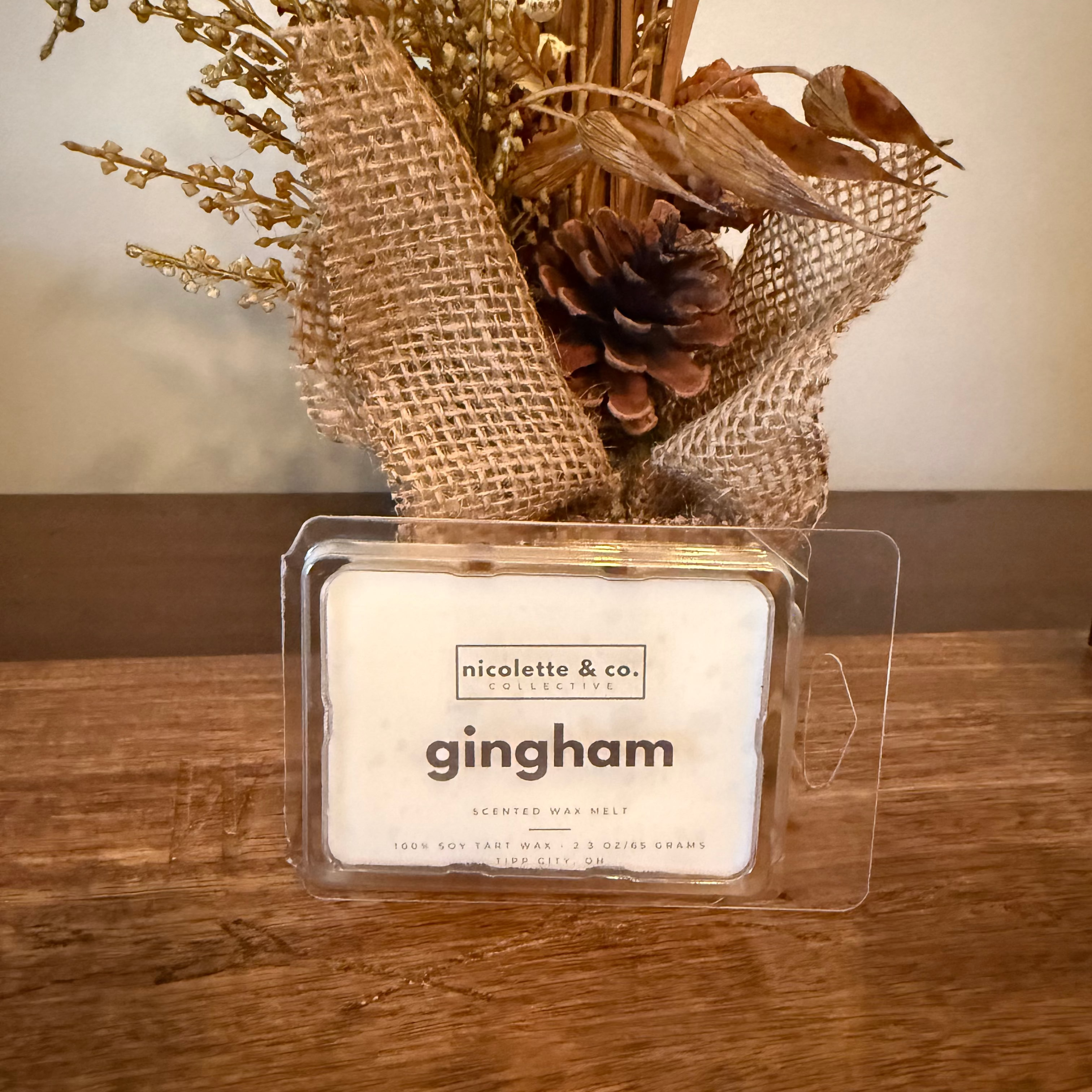 gingham wax melt