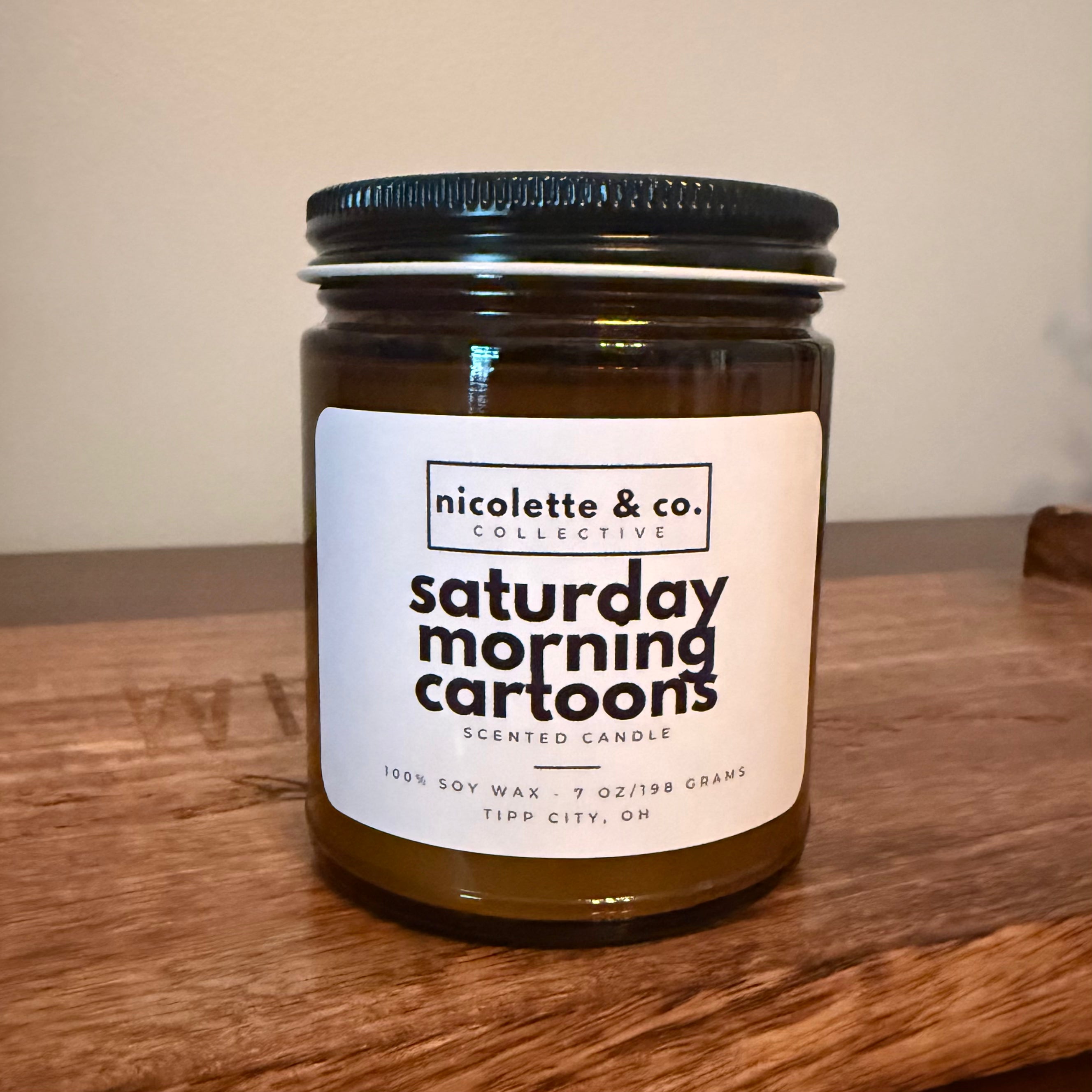 saturday morning cartoons candle