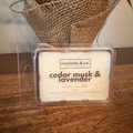 cedar musk & lavender wax melt